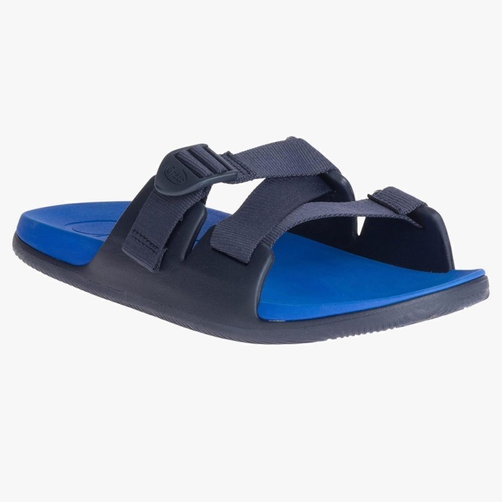 Chaco chillos slide sandals in color active blue size 5